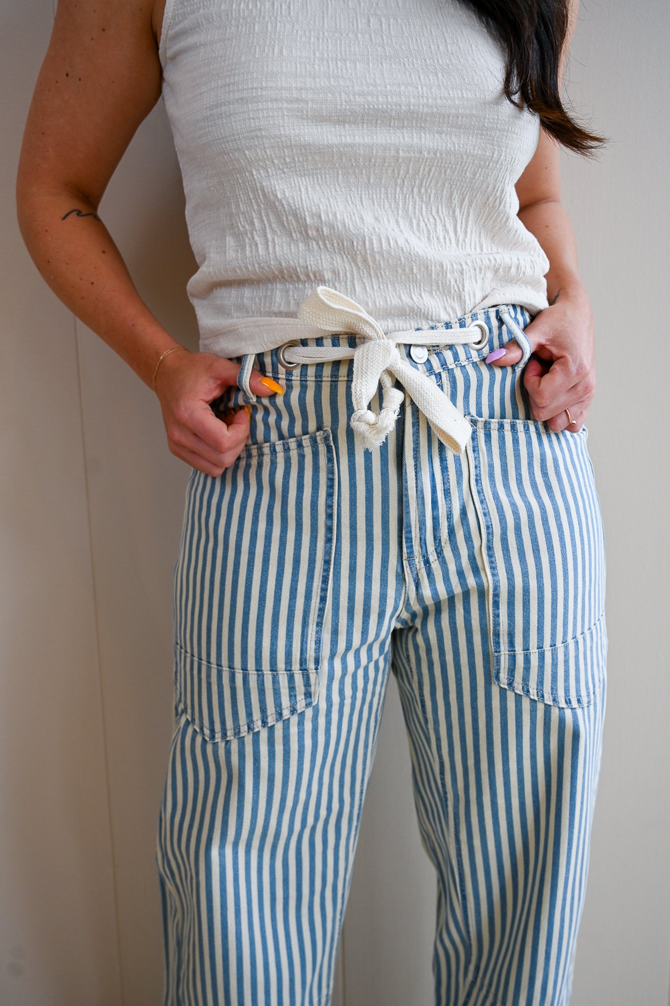 Del Monte Blvd Barrel Stripe Pant
