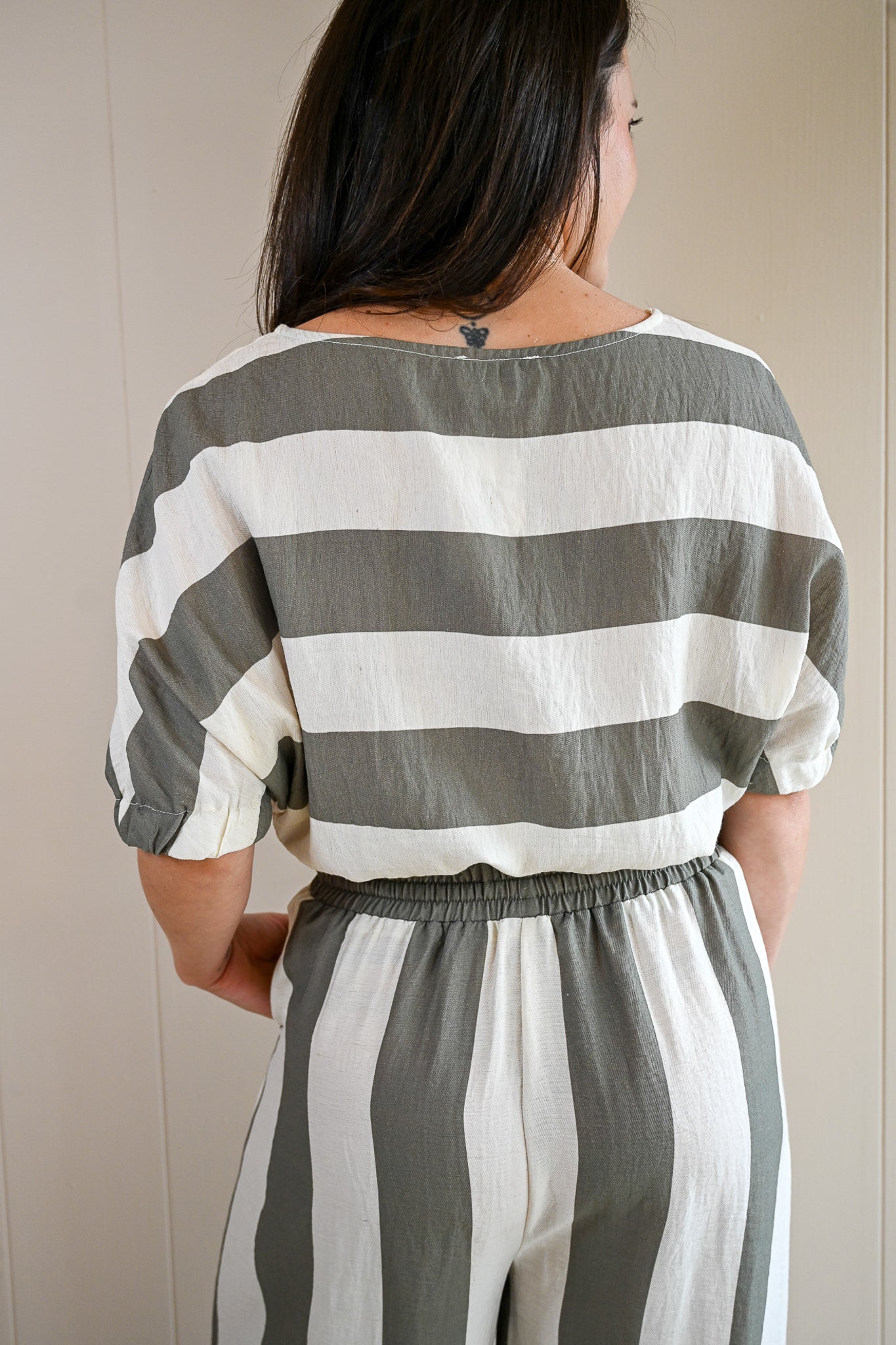 Beaumont  Avenue Striped Cropped Top