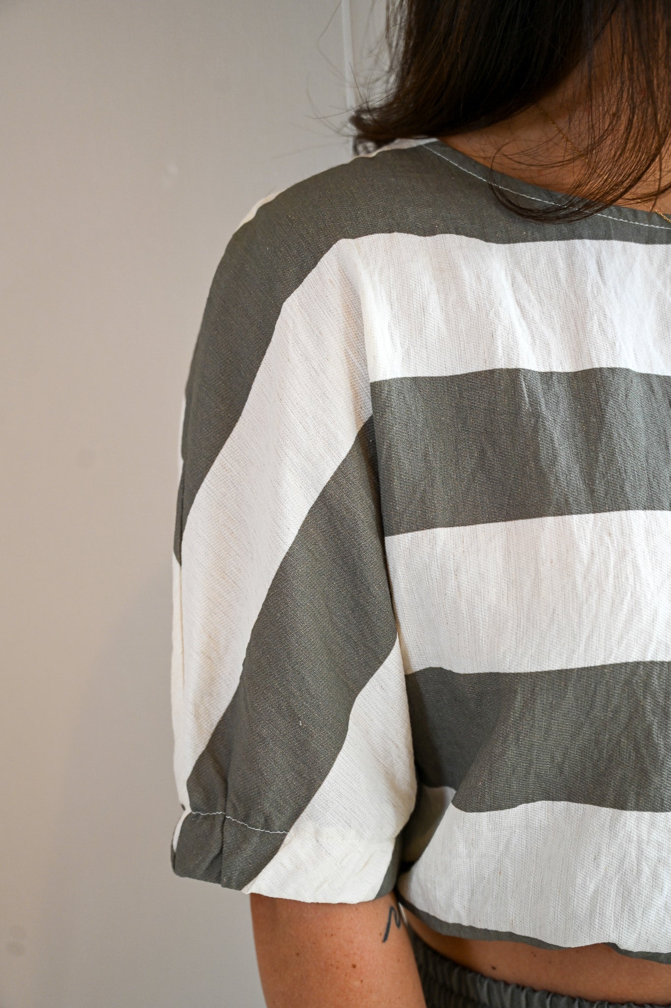 Beaumont  Avenue Striped Cropped Top