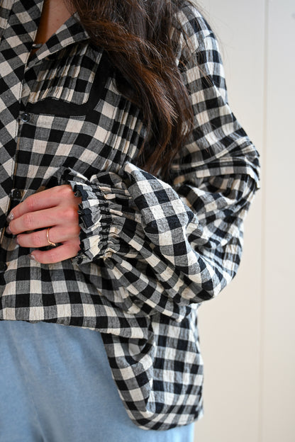 Railroad Way Gingham Blouse