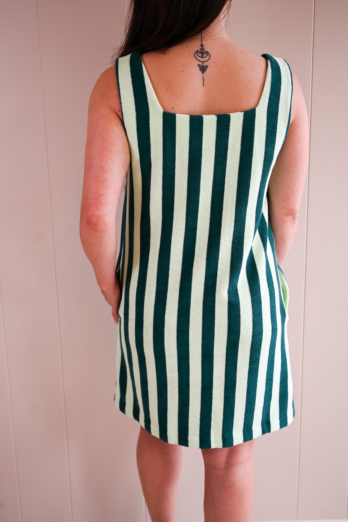 Ridge Road Terry Cloth Stripe Midi Dress