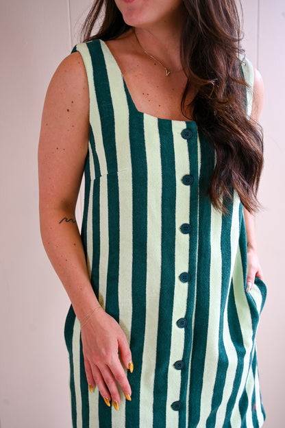 Ridge Road Terry Cloth Stripe Midi Dress
