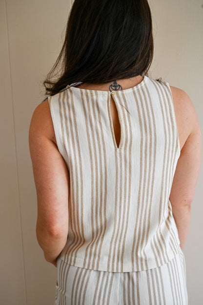 Platt Court Tank - Cloud Stripe