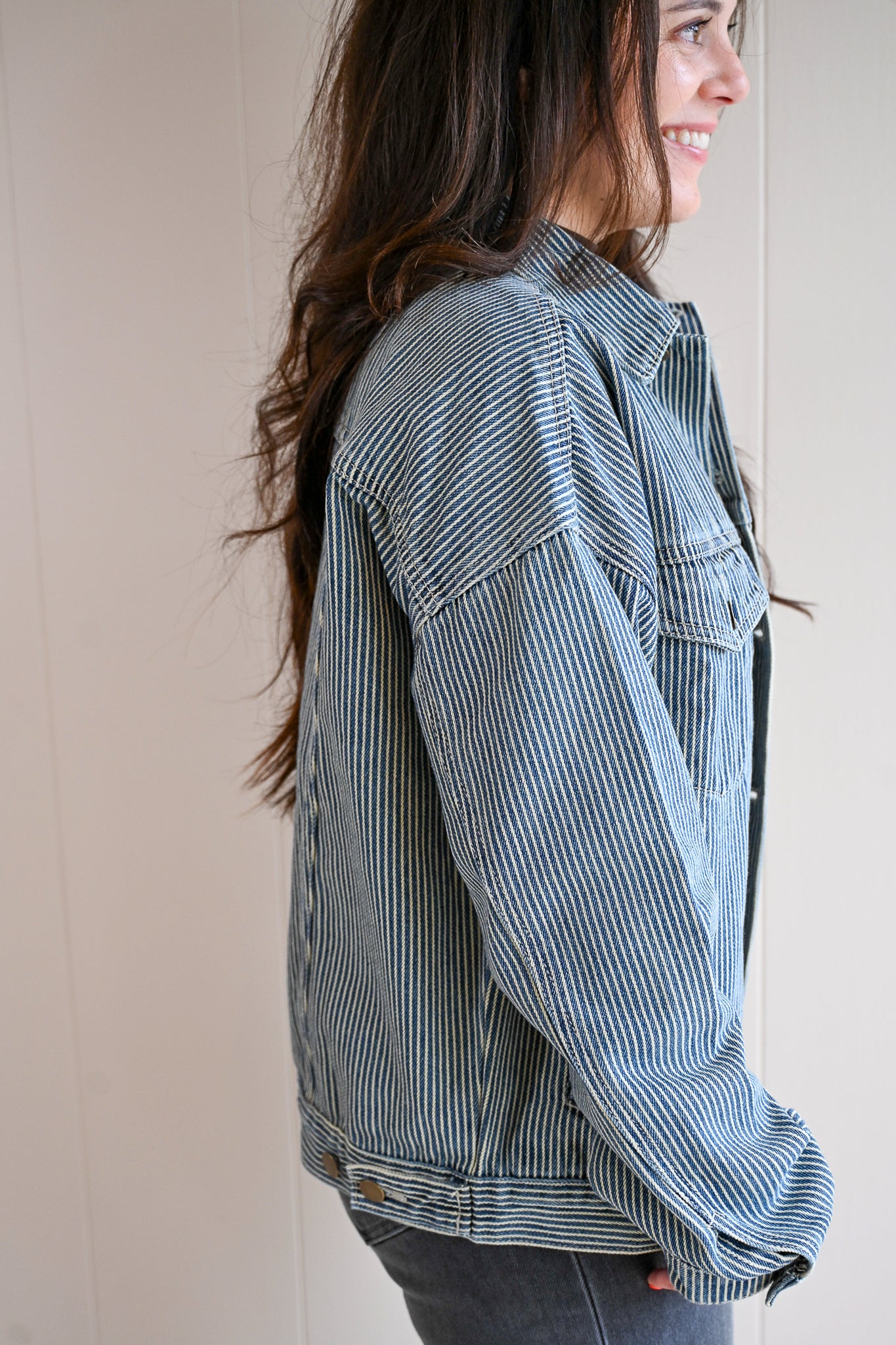 Cypress Avenue Striped Denim Jacket