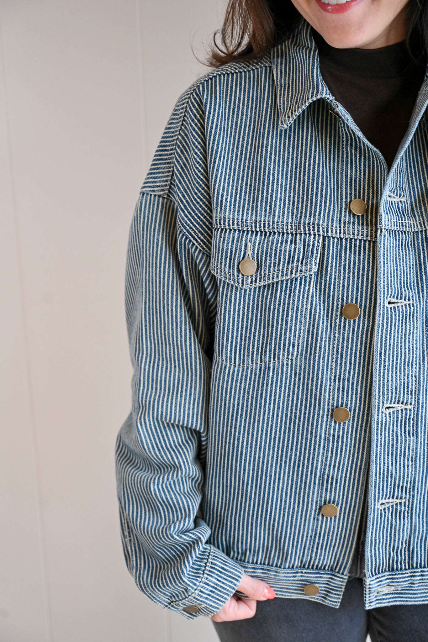 Cypress Avenue Striped Denim Jacket