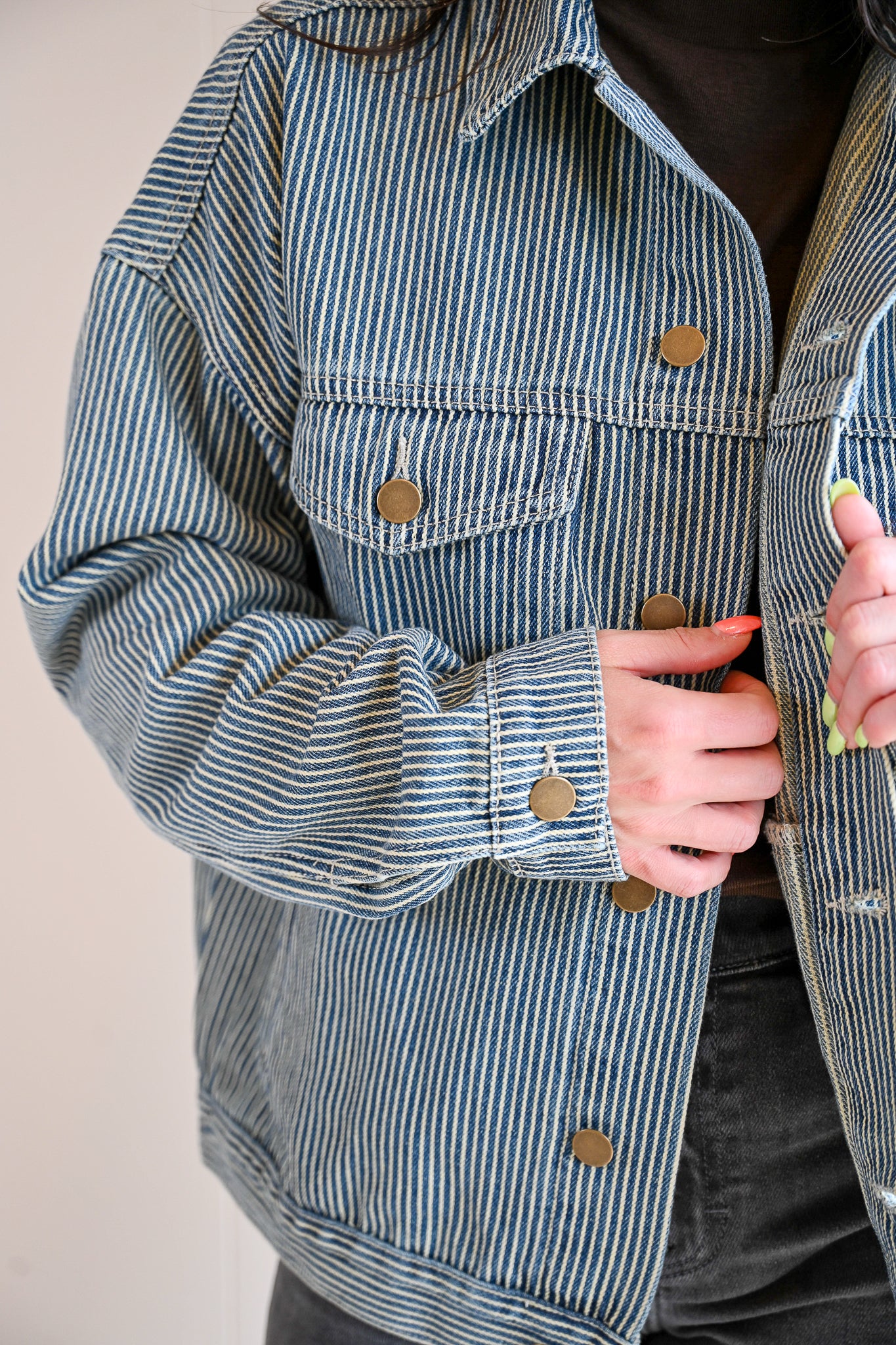 Cypress Avenue Striped Denim Jacket