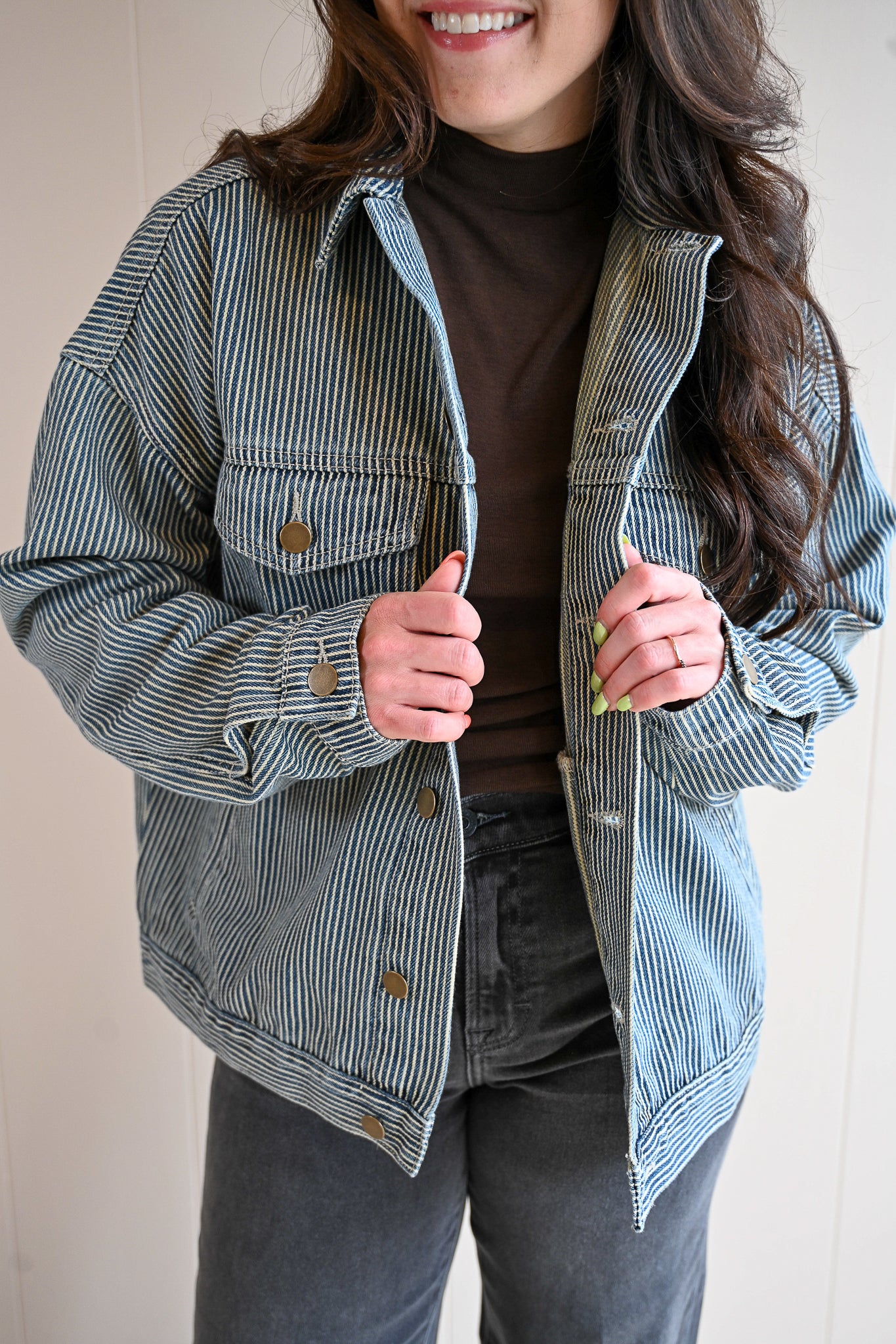 Cypress Avenue Striped Denim Jacket