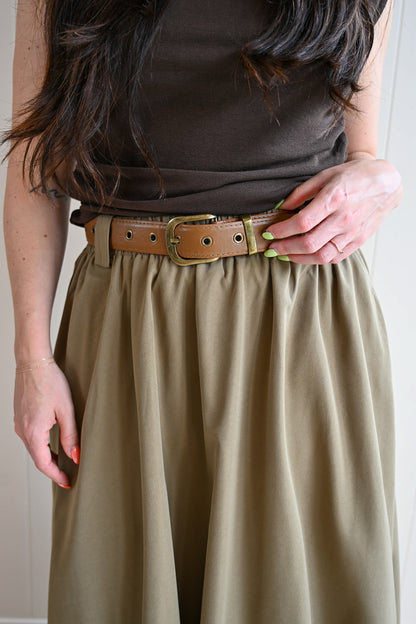 Bishop Avenue Balloon Hem Midi Skirt