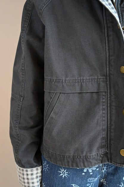 Briggs Street Gingham Collared Twill Jacket