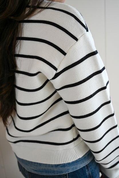 Mermaid Avenue Denim Knit Cardigan