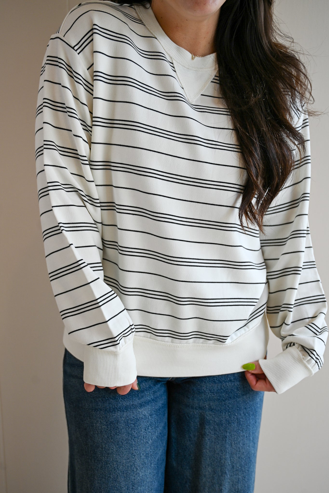 Short Street Stripe Sweatshirt