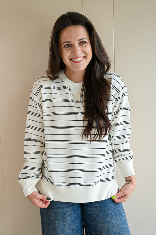 Short Street Stripe Sweatshirt