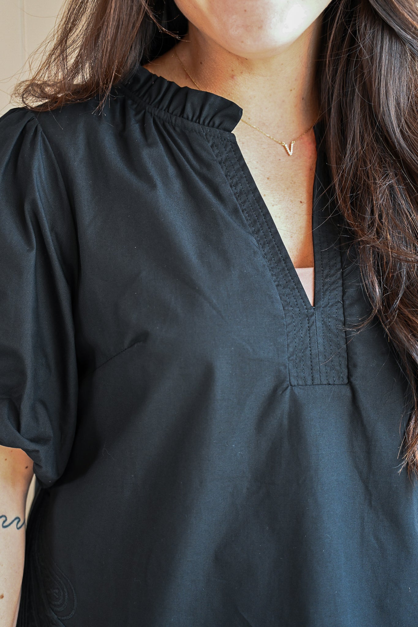 Surf Avenue Bubble Sleeve Blouse
