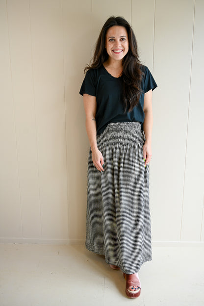 Shafter Avenue Gingham Midi Skirt