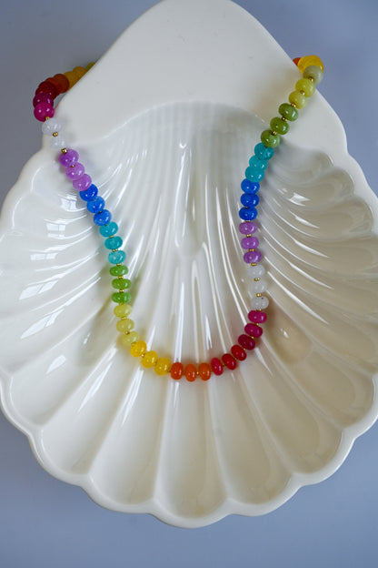 Brightfire Beaded Necklace - Rainbow