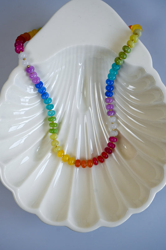 Brightfire Beaded Necklace - Rainbow