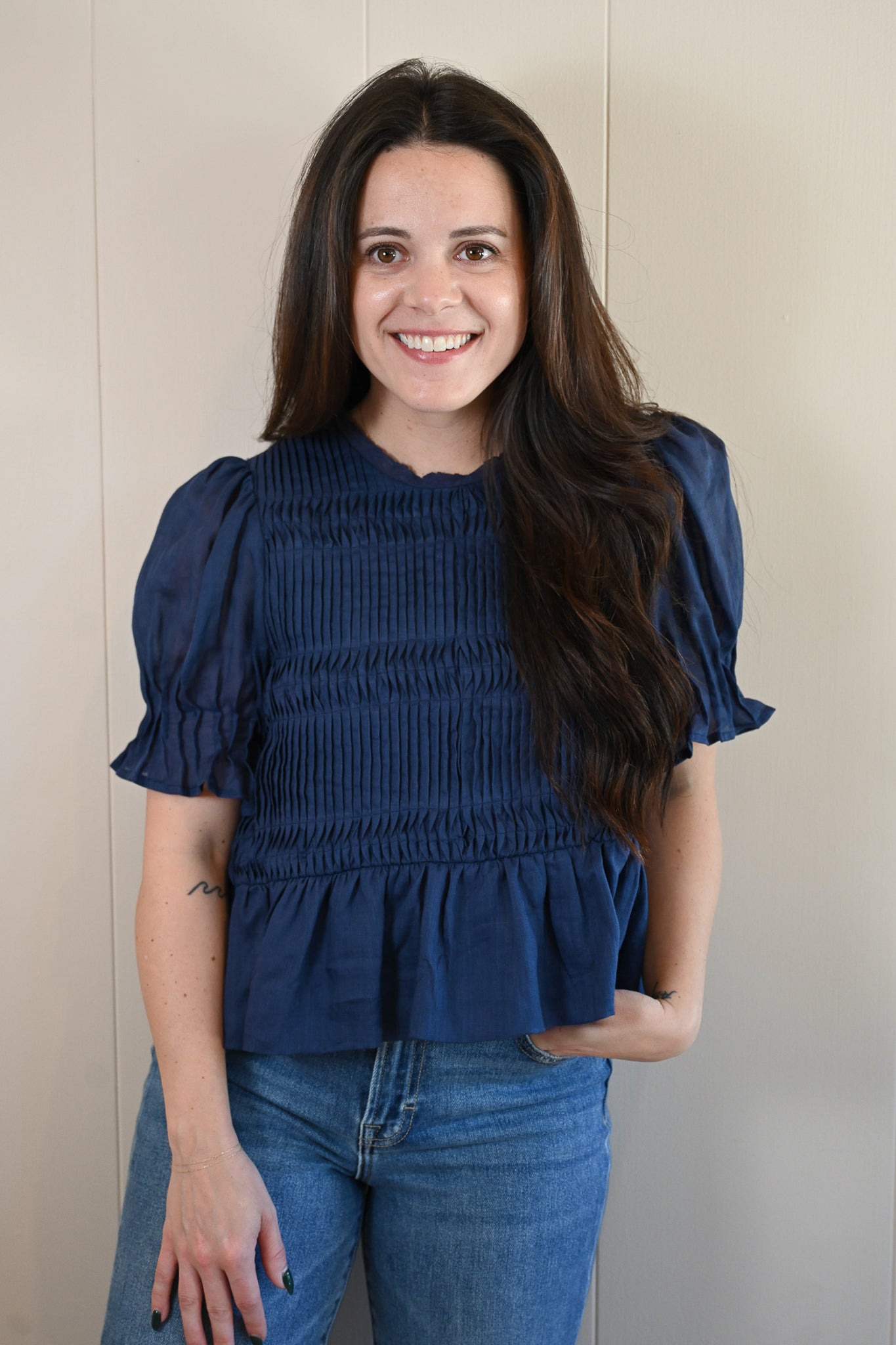Rosemont Avenue Pleated Top