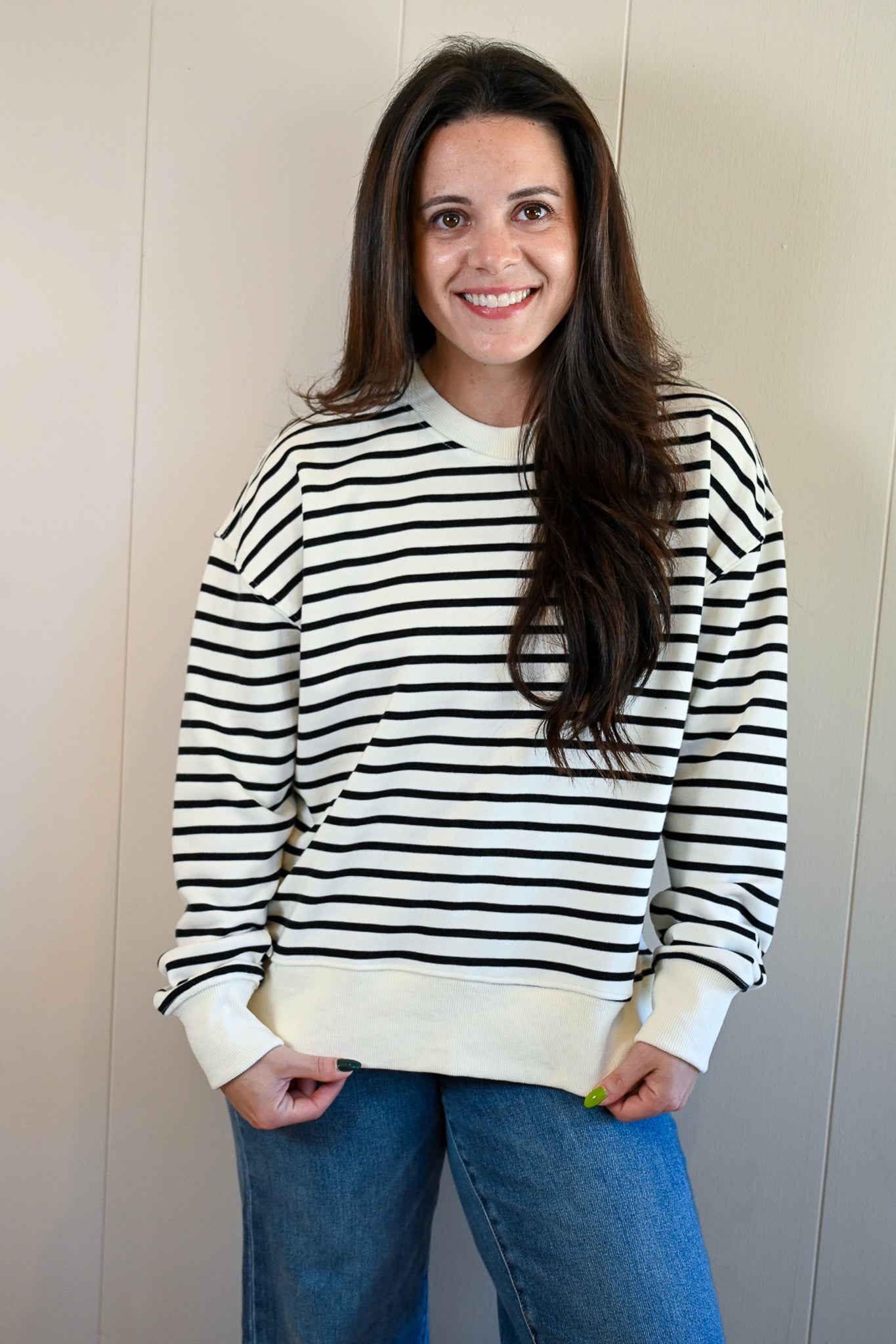 Spruce Avenue Stripe Long Sleeve Top