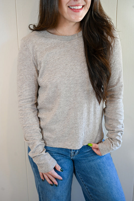 Del Monte Blvd Long Sleeve Tee Sandstone