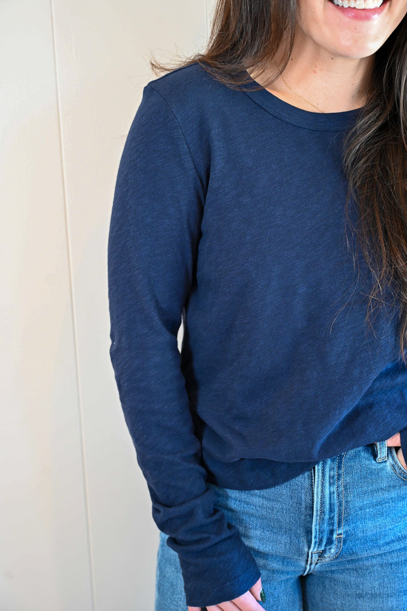 Del Monte Blvd Long Sleeve Tee Midnight Ocean