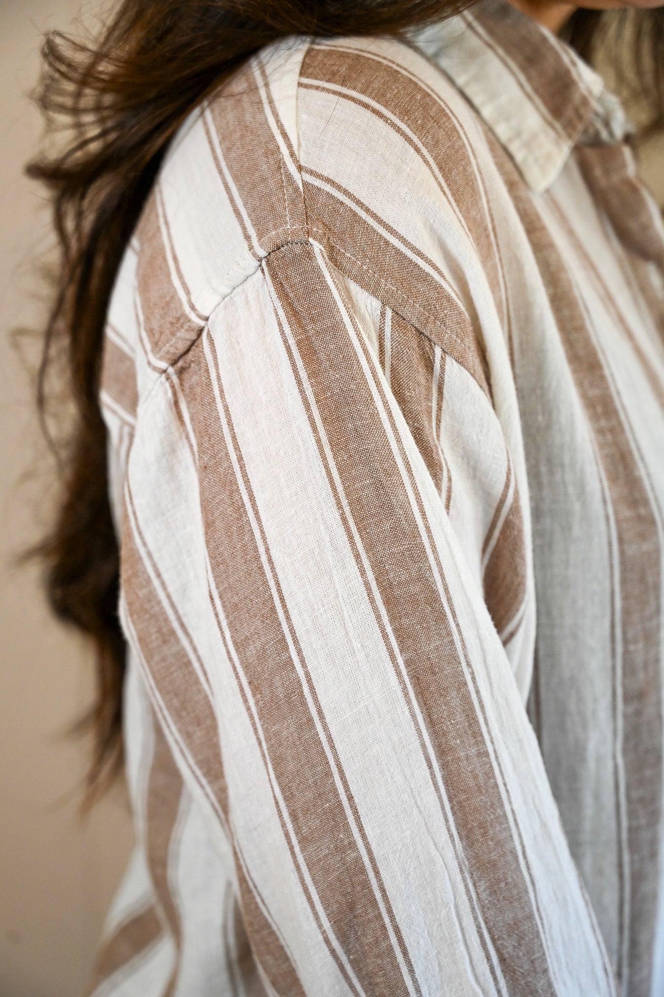 Presidio Blvd Button Up Shirt - Driftwood Stripe