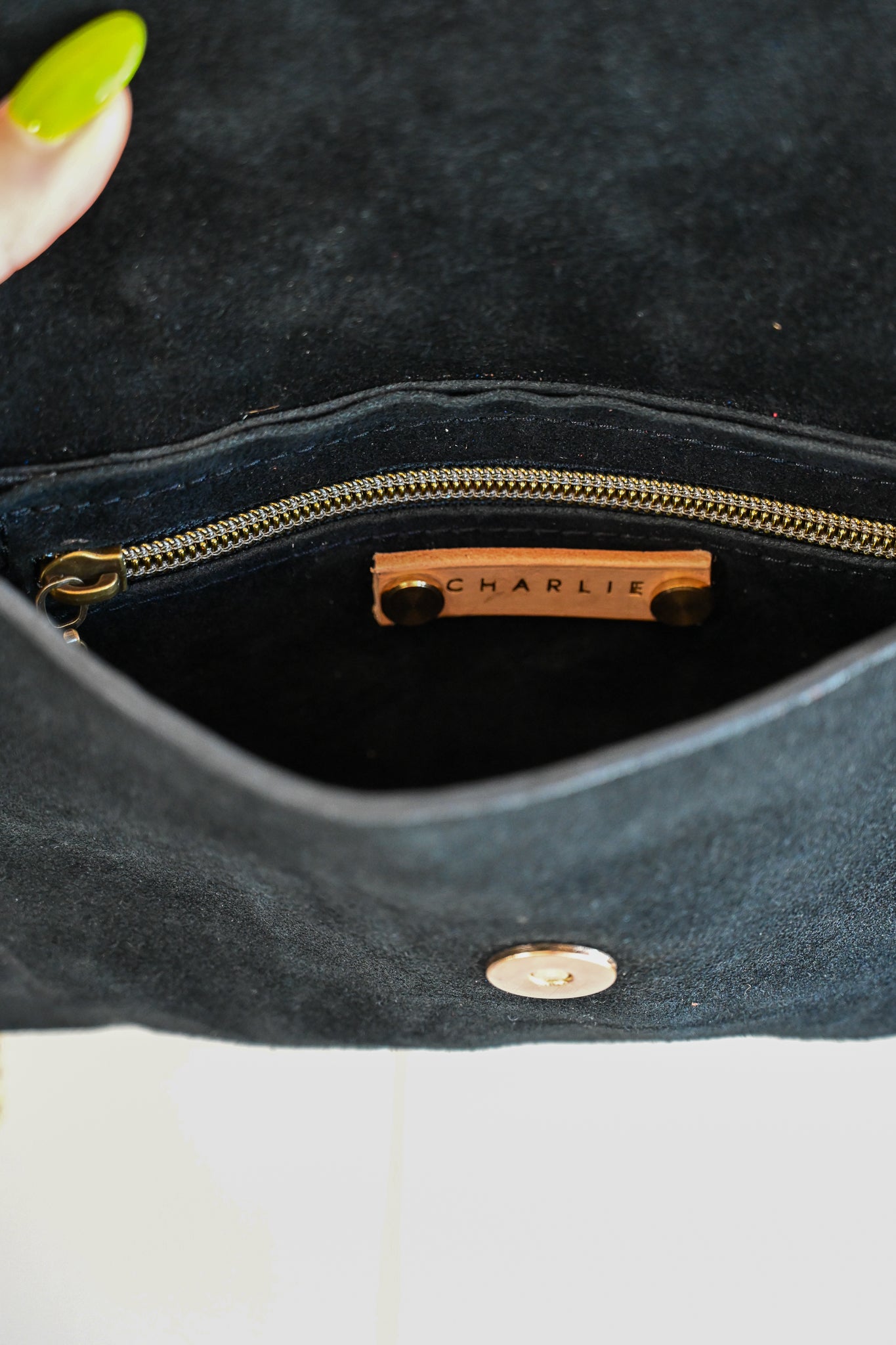 Mini Dylan Black Suede by Charlie's Goods