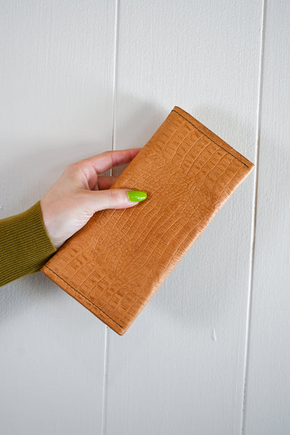 Daphne Wallet Tan Croc by Charlie's Goods