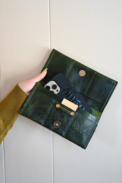 Daphne Wallet Forest Leather by Charlie's Goods