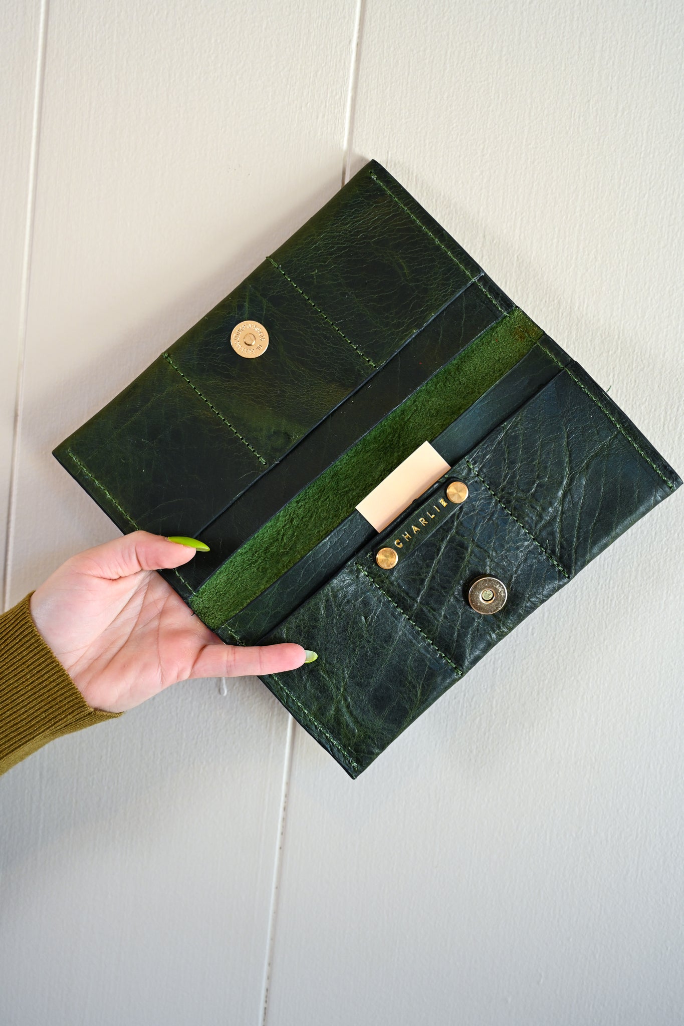 Daphne Wallet Forest Leather by Charlie's Goods