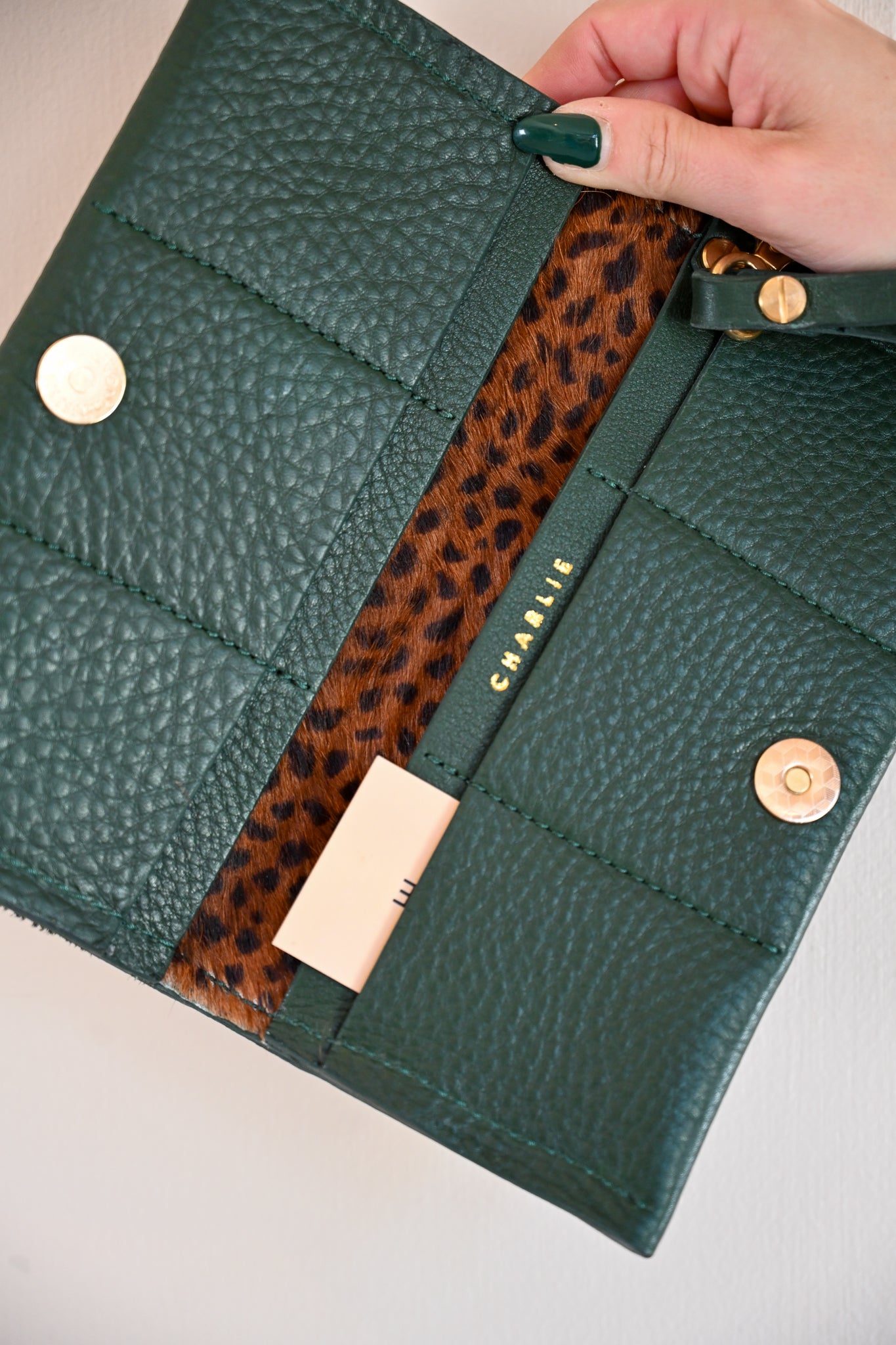 Charlie's Goods - Daphne Wristlet Wallet Forest Green