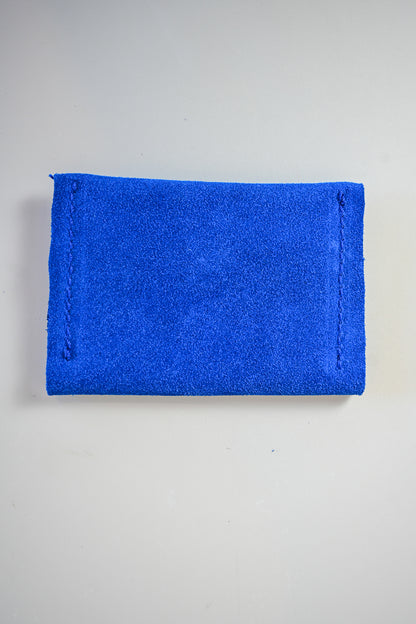 Charlie's Goods - Card Holder - Blue Suede Rounded
