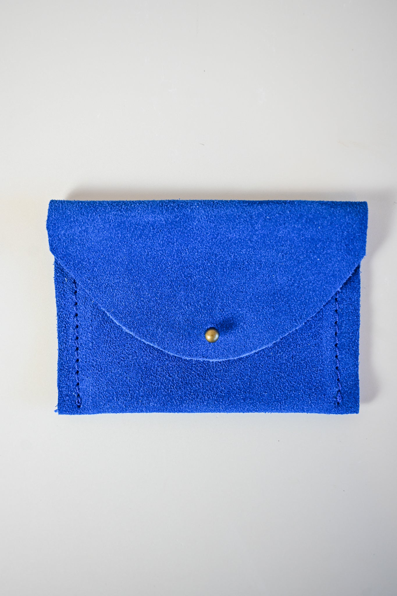 Charlie's Goods - Card Holder - Blue Suede Rounded