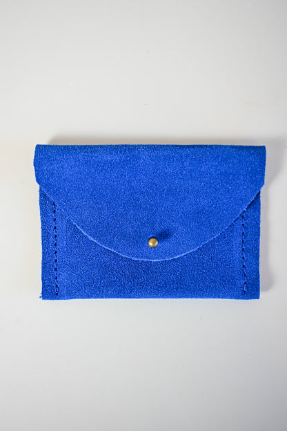 Charlie's Goods - Card Holder - Blue Suede Rounded