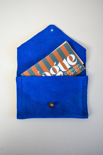 Charlie's Goods - Card Holder - Blue Suede Pointed