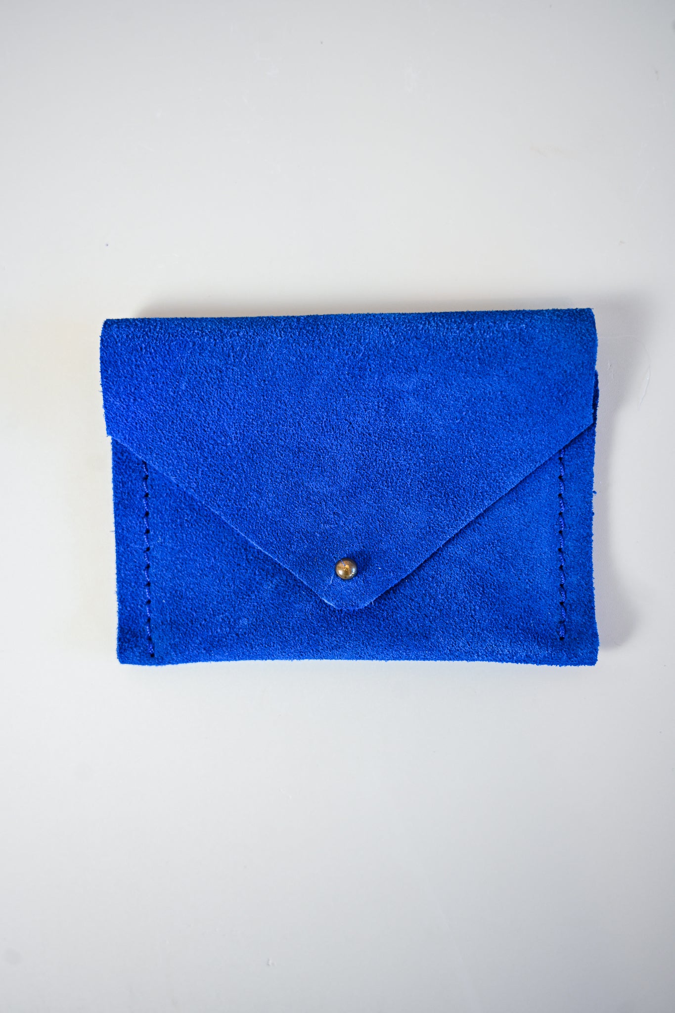 Charlie's Goods - Card Holder - Blue Suede Pointed