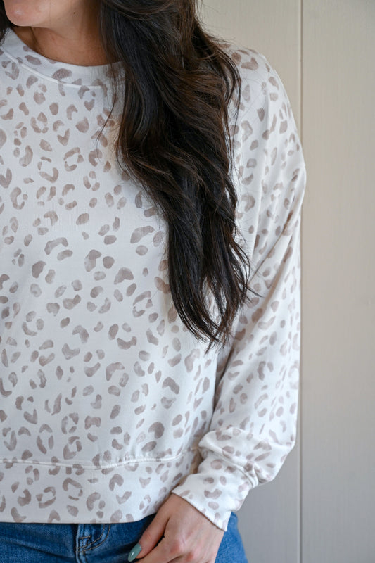 Evans Avenue Soft Leopard Long Sleeve Top