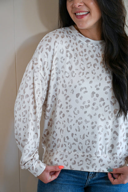 Evans Avenue Soft Leopard Long Sleeve Top