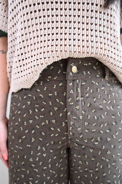 Arkwright Court Floral Corduroy Pants