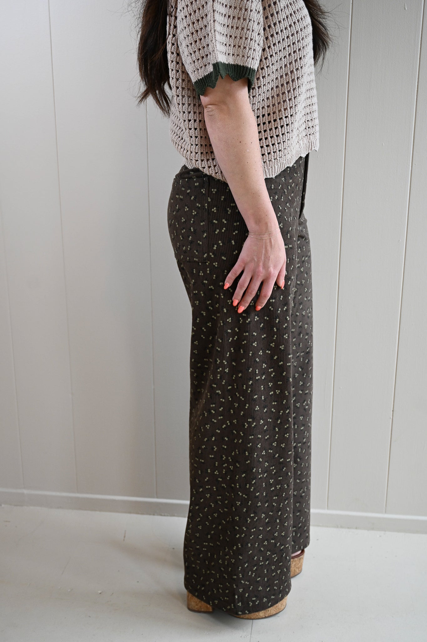 Arkwright Court Floral Corduroy Pants