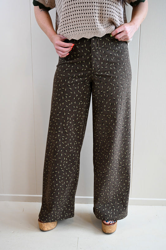 Arkwright Court Floral Corduroy Pants