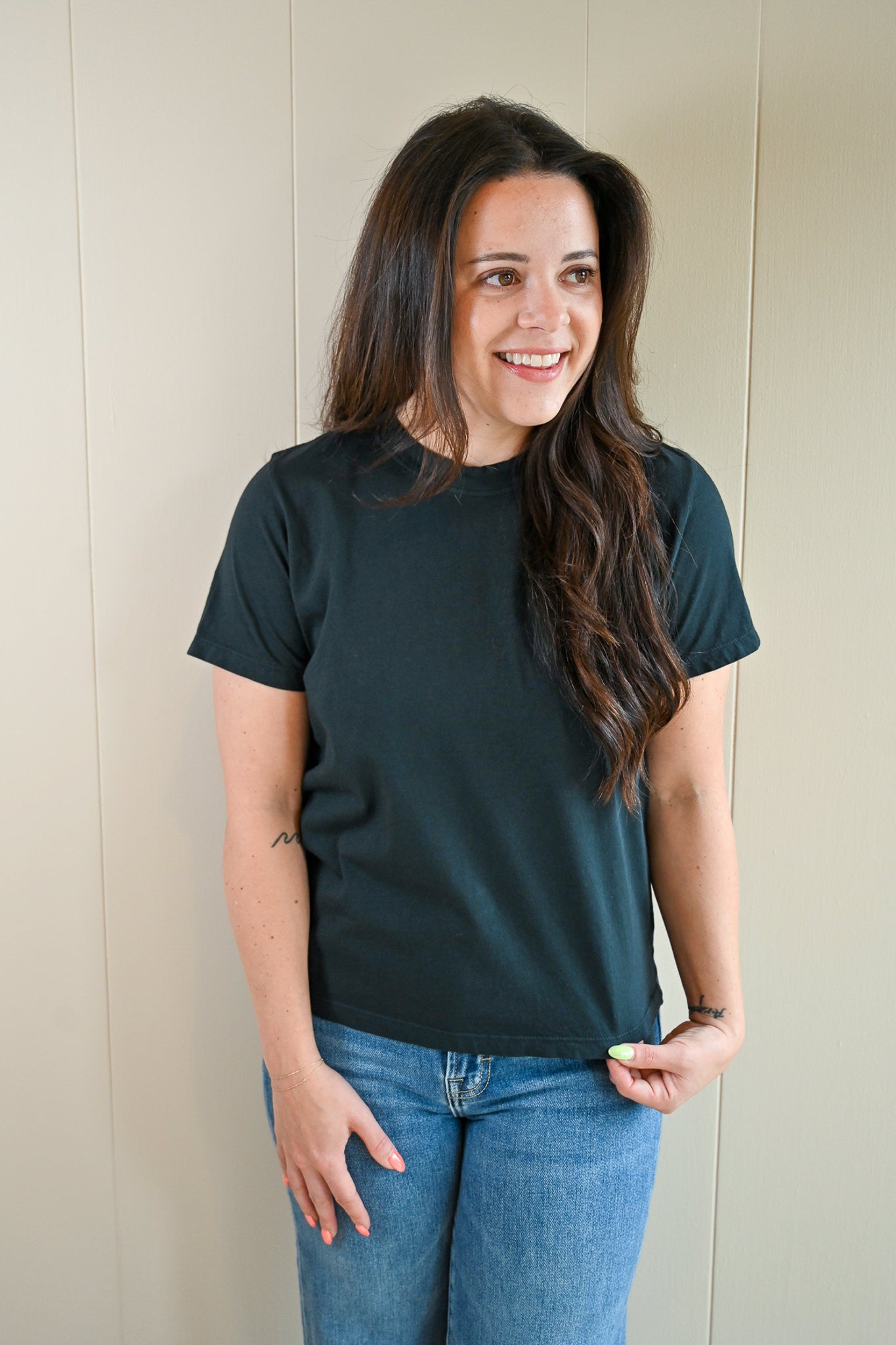 Wave Label Crew Neck - Storm