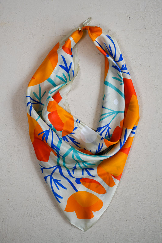 California Poppy Silk Scarf