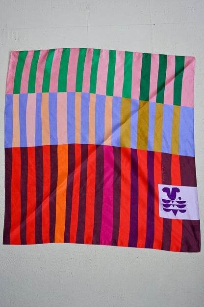 Mod Stripe Silk Scarf