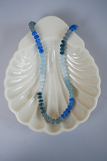 Brightfire Beaded Necklace - Blues