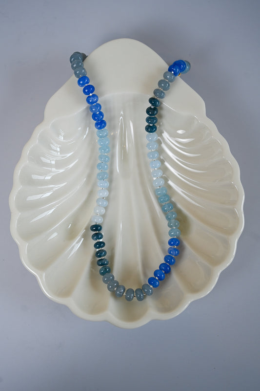 Brightfire Beaded Necklace - Blues