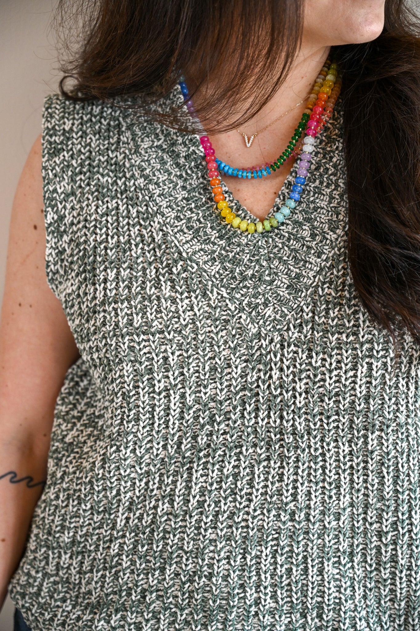 Rosemont Avenue Two Tone Sweater Vest