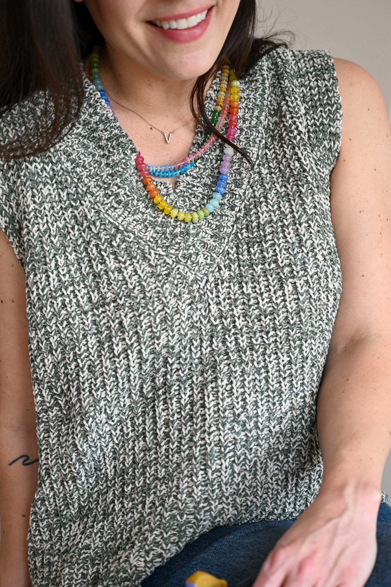 Rosemont Avenue Two Tone Sweater Vest