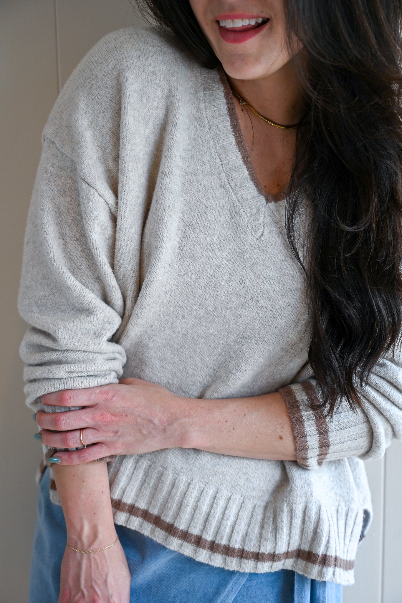 Crest Avenue V Neck Sweater