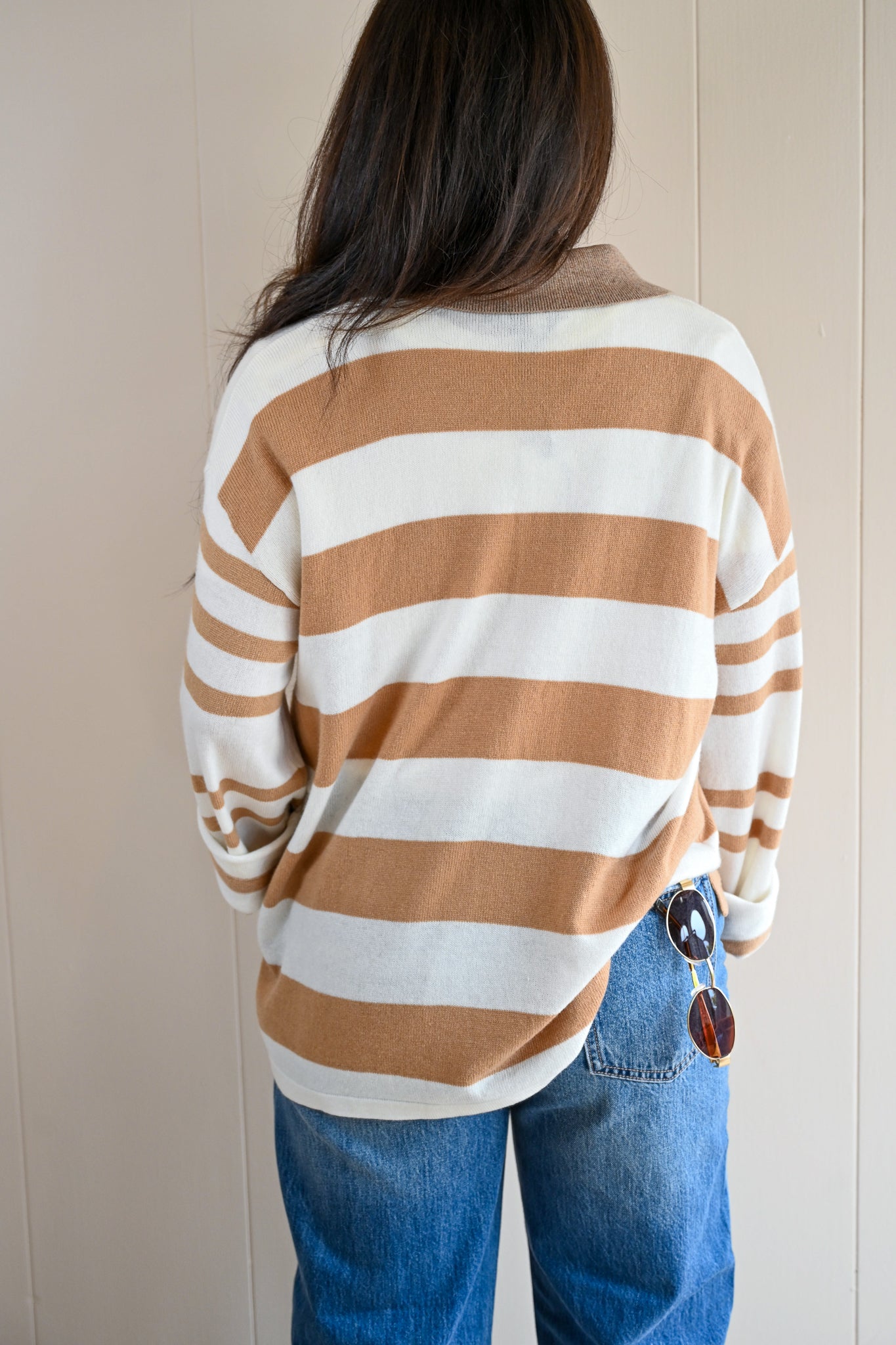Petra Lane Polo Stripe Sweater