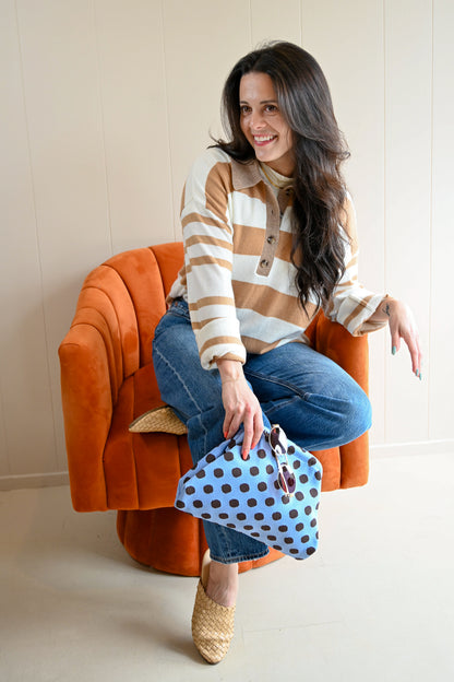Petra Lane Polo Stripe Sweater